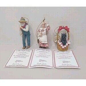 3 Ashton Drake Wizard Of Oz 1999 100th Anniversary Ornaments #37034